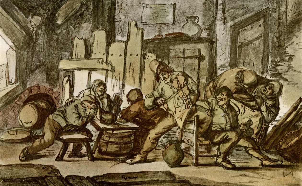 El músico campesino en una taberna del pueblo de Adriaen Jansz. van Ostade