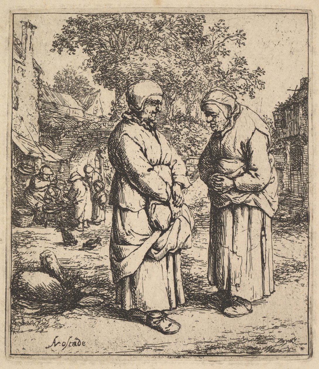 Dos chismosas de Adriaen Jansz. van Ostade
