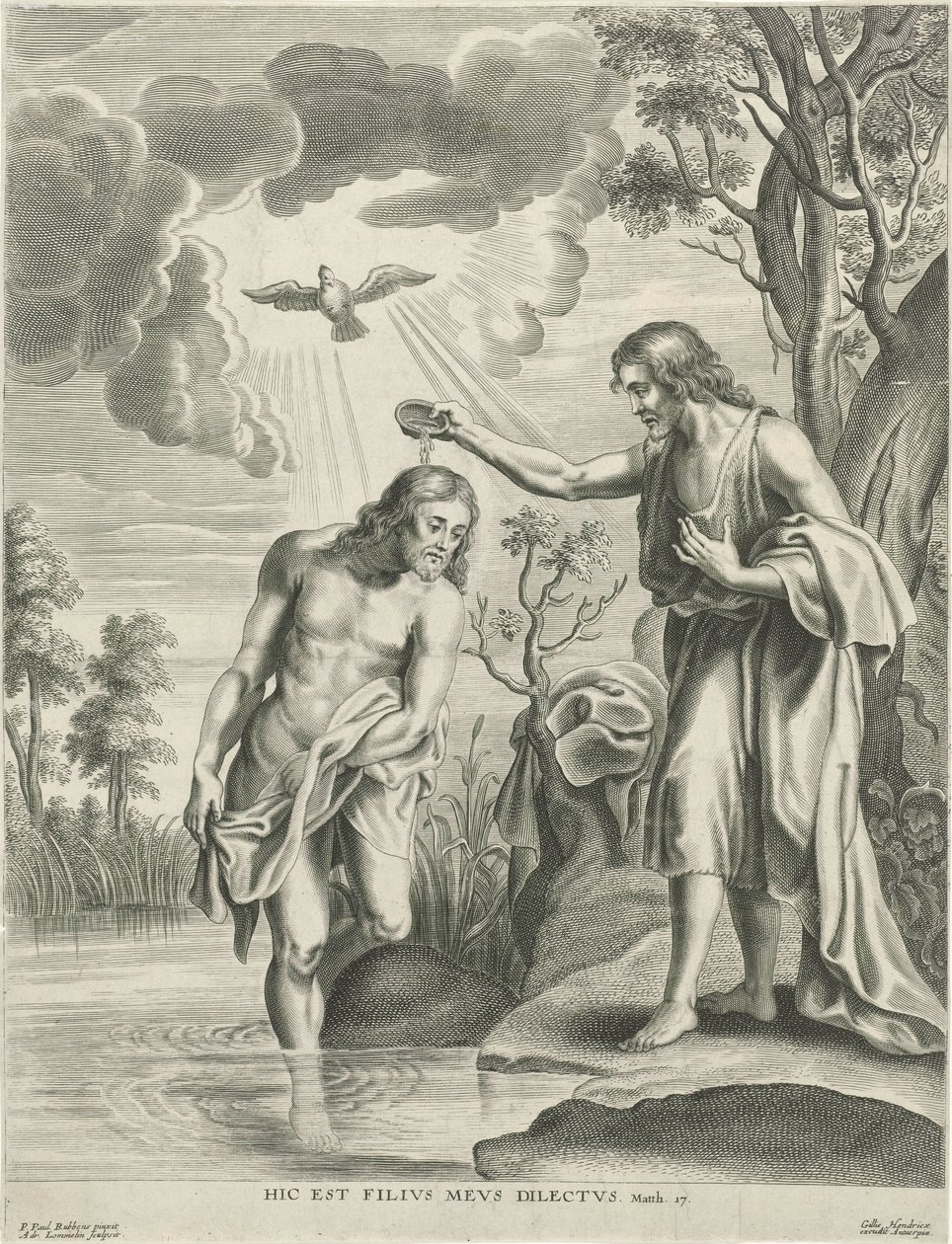 bautismo de cristo de Adriaen Lommelin