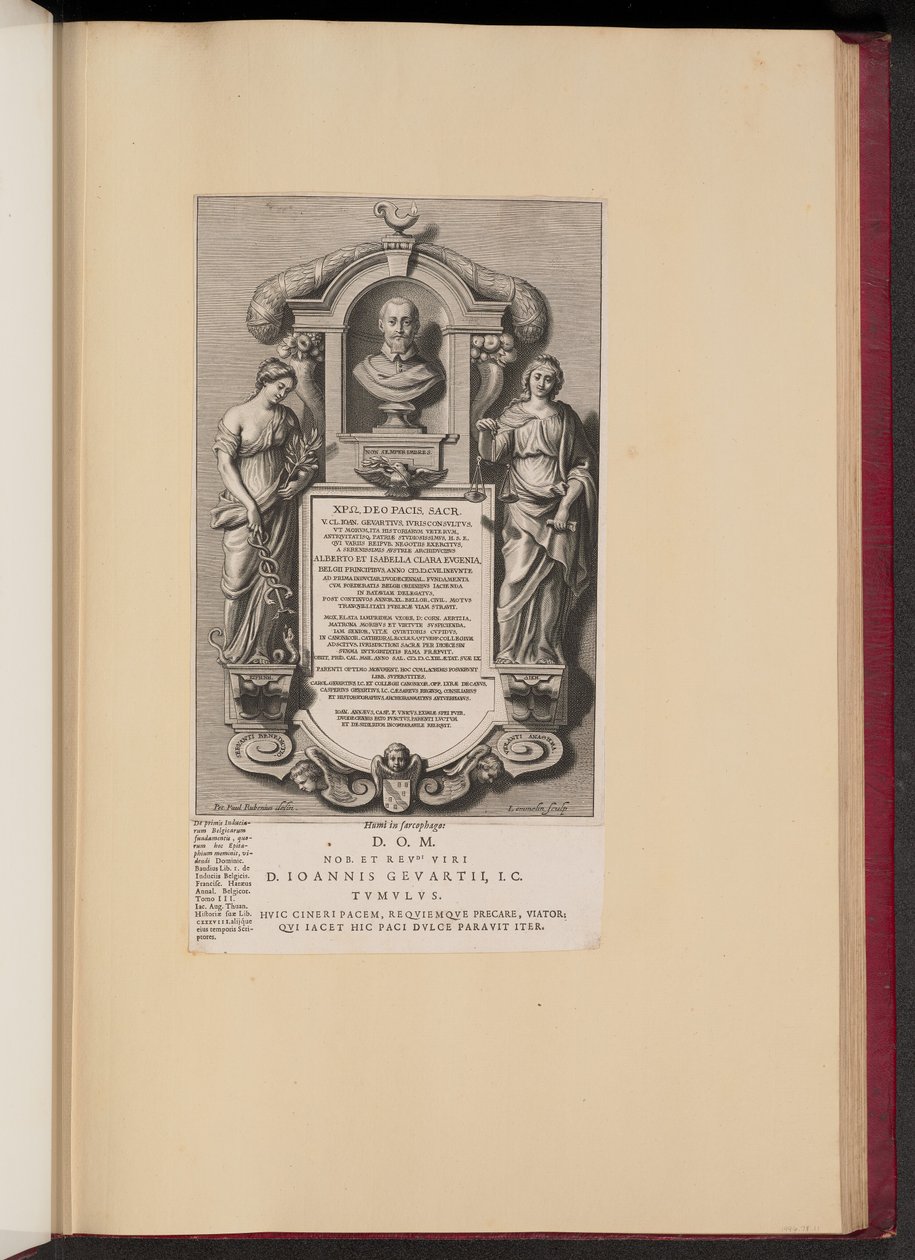 Epitafio de Claude Jean Gevaert de Adriaen Lommelin after Sir Peter Paul Rubens