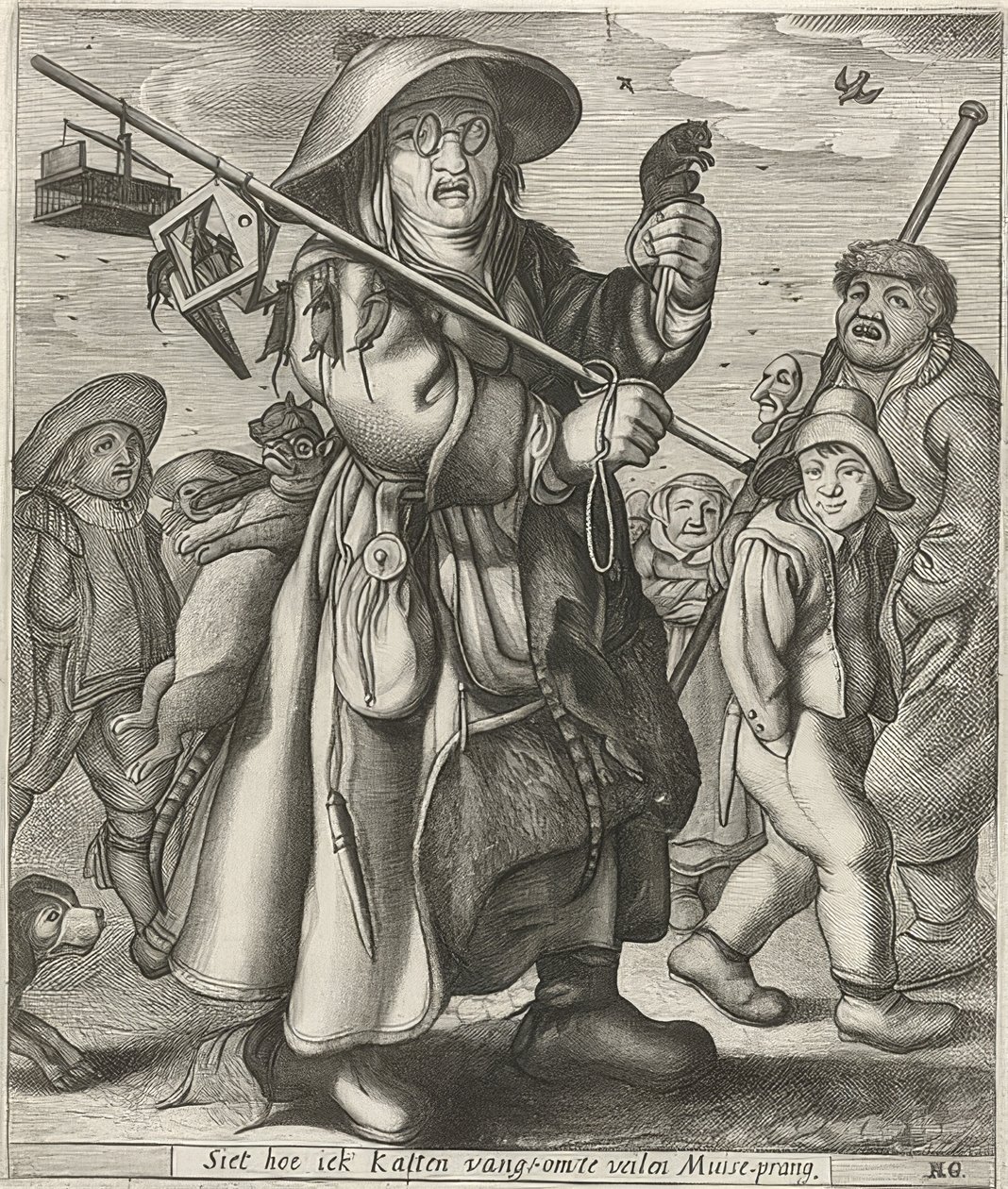 El cazador de ratones de Adriaen Matham
