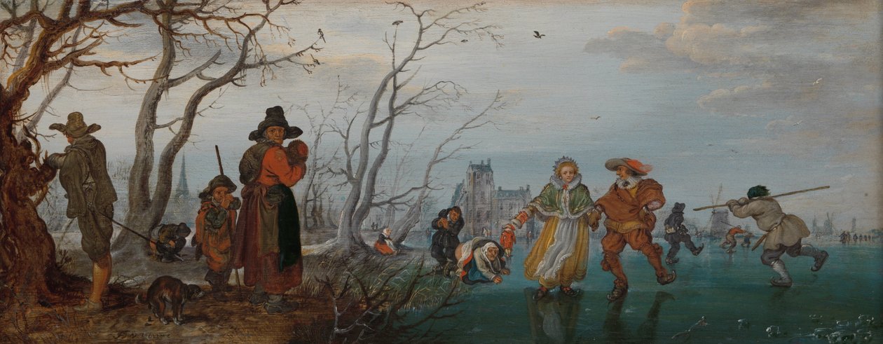 Invierno (Diversión en el hielo) de Adriaen Pietersz van de Venne
