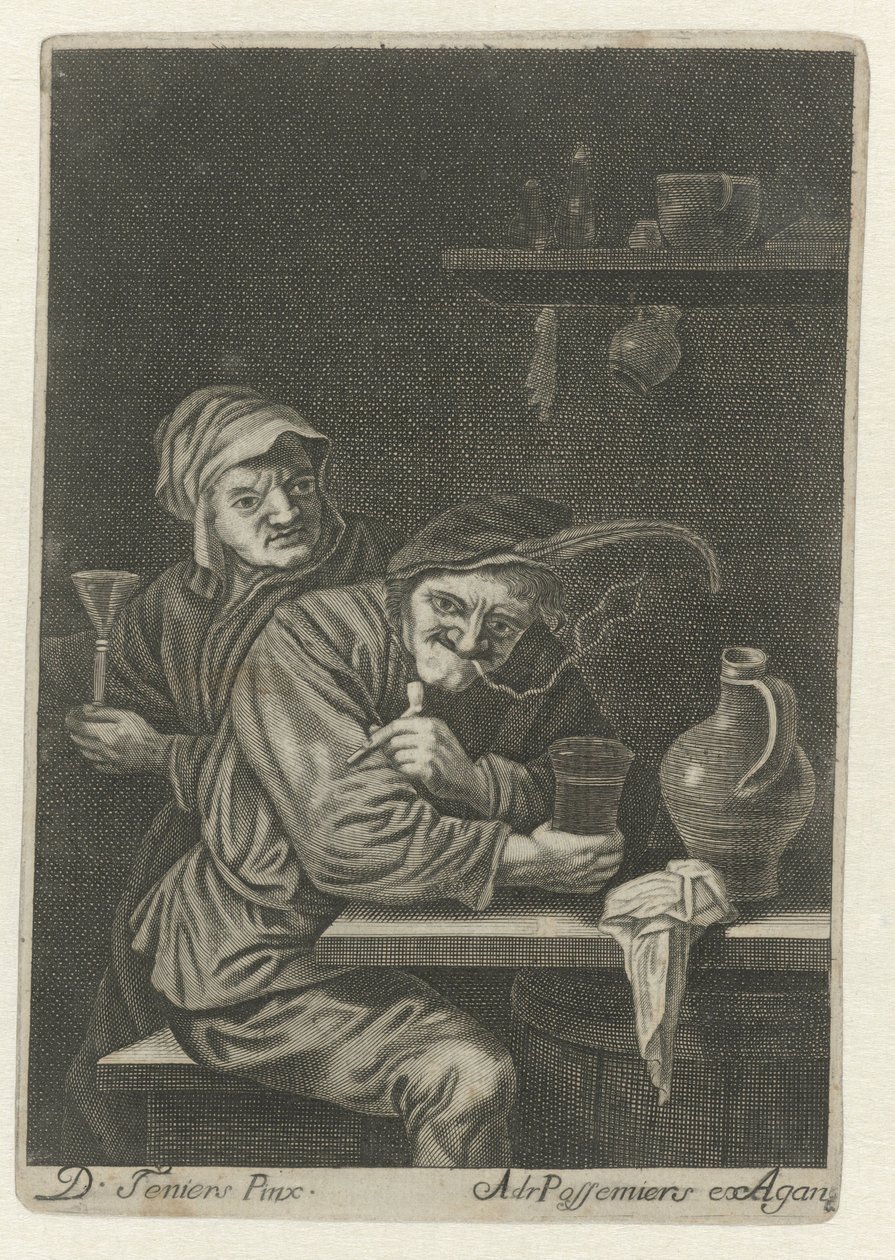 Granjero fumador en posada de Adriaen Possemiers