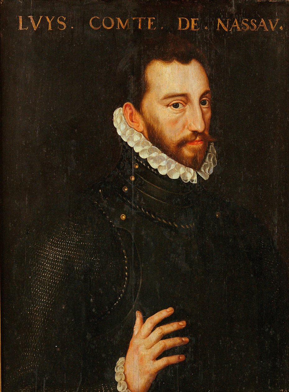 Louis de Nassau (1538-1574) - Portrait of Count Louis of Nassau (1538-1574) - Painting of Adriaen Tomasz (Thomasz) Key (1544-1589) - Museu Nacional d