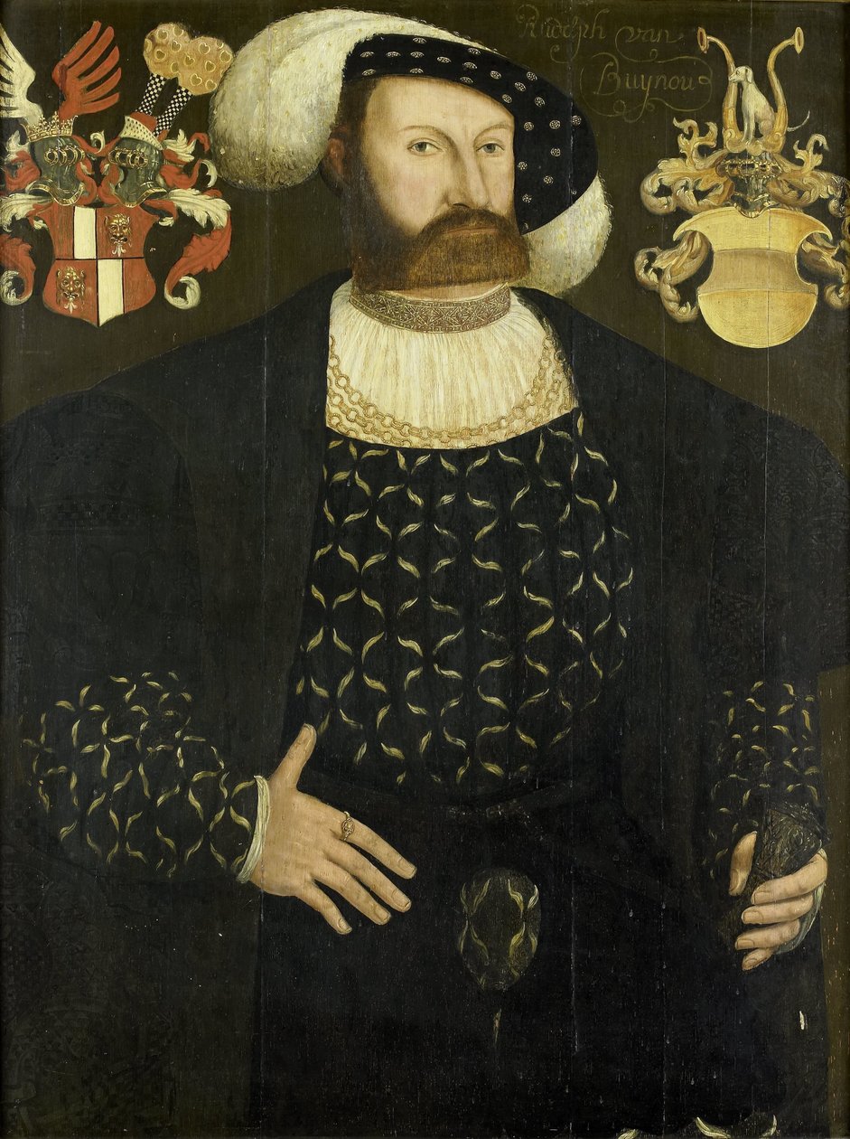 Retrato presumiblemente póstumo de Rudolph van Buynou (m. 1542), alguacil mayor de Stavoren y "Grietman" de Gaasterland de Adriaen van Cronenburg (attributed to)