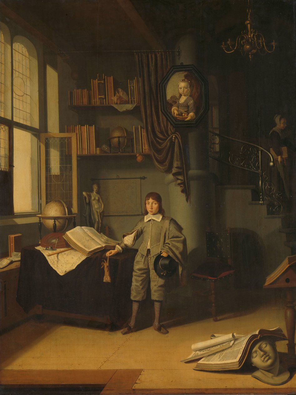 Joven en un estudio de Adriaen van Gaesbeeck