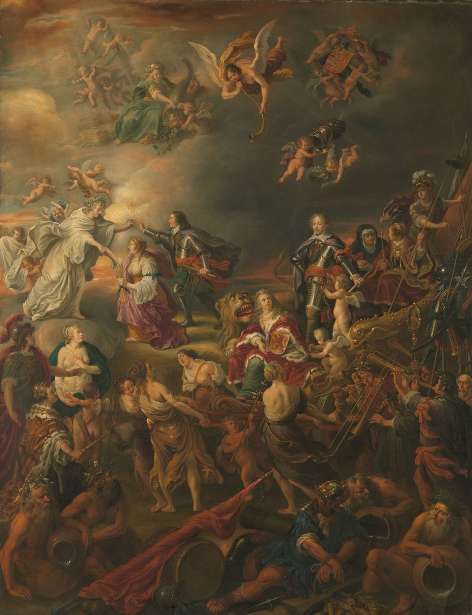 Alegoría de la paz bajo el mandato de Willem II de Adriaen van Nieulandt (I)