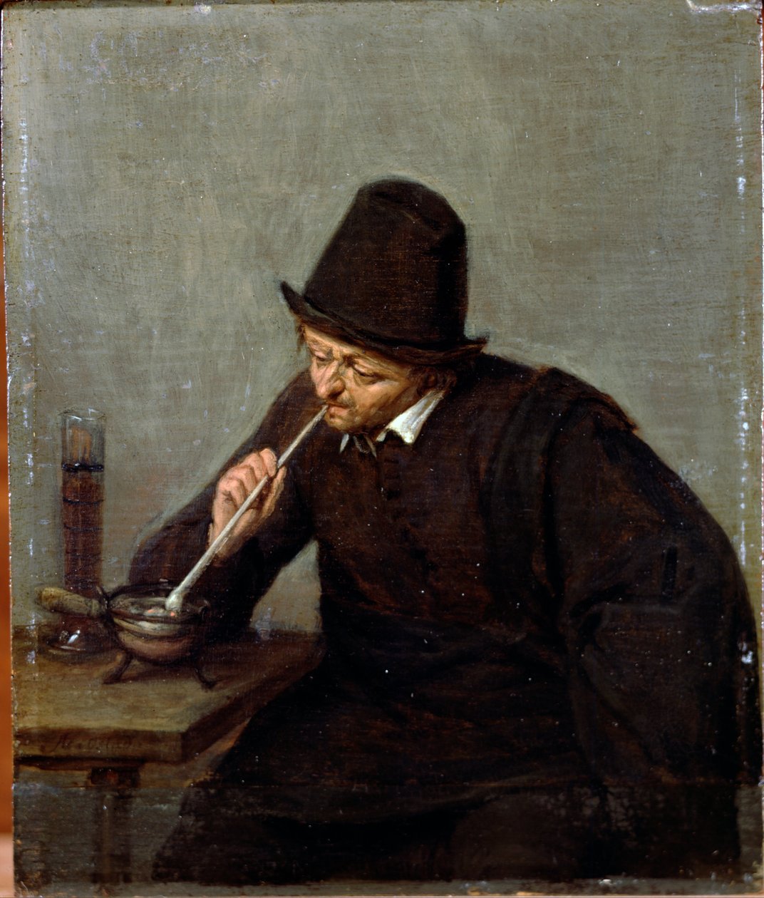 Un hombre fumando de Adriaen van Ostade