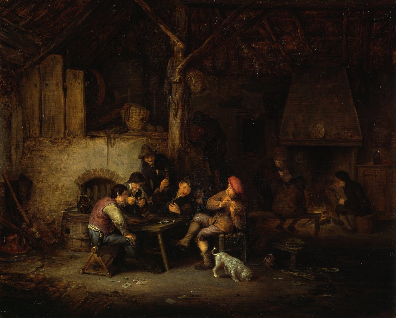 La sociedad campesina en la taberna de Adriaen van Ostade