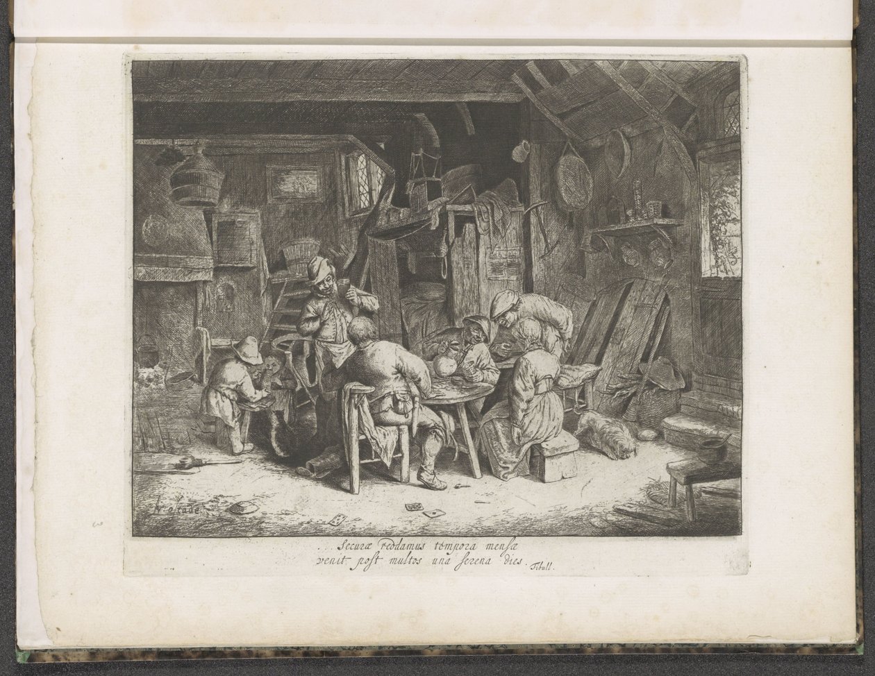 Cultivando una comida en una posada El desayuno de Adriaen van Ostade
