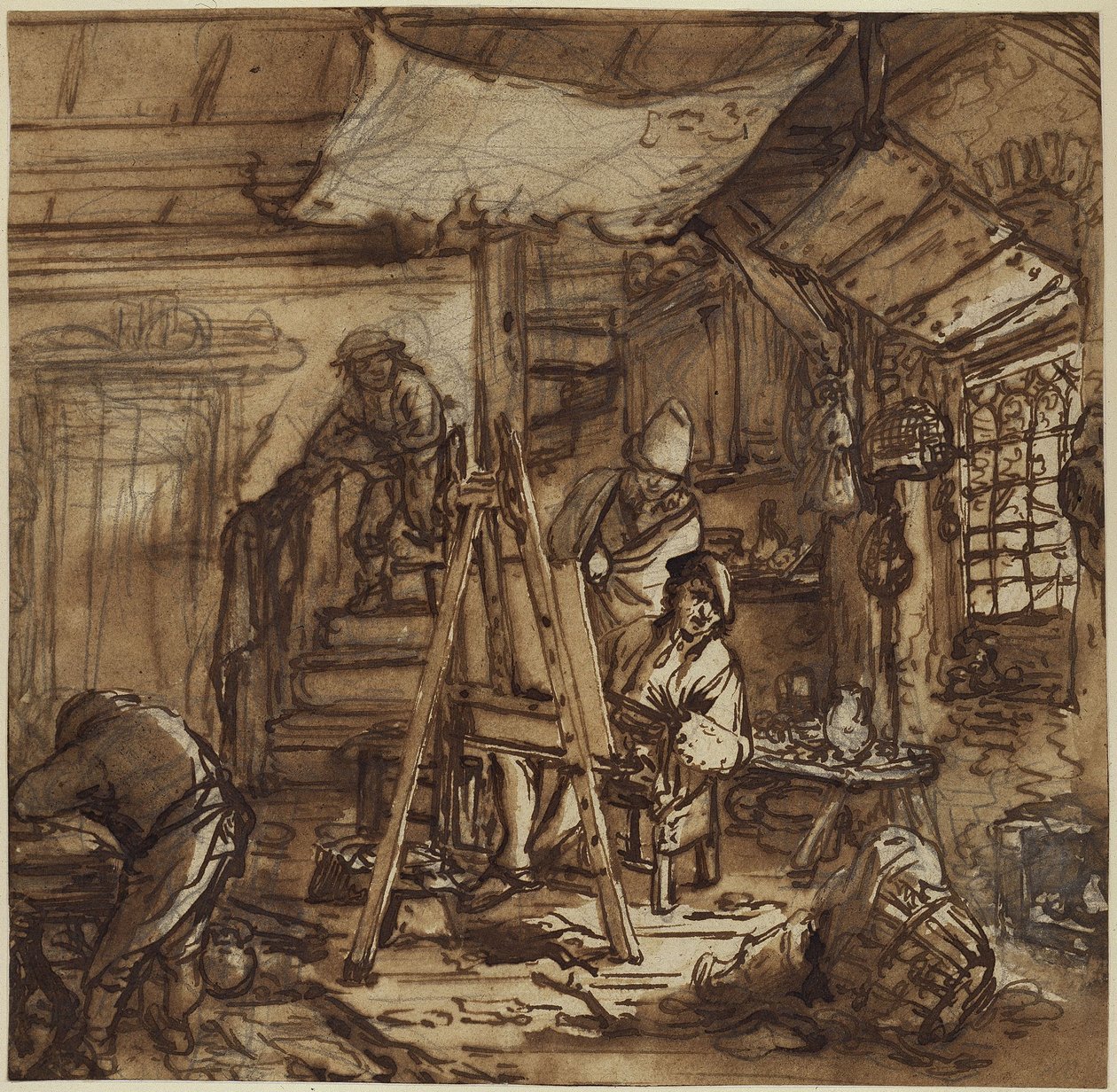 El pintor en su estudio de Adriaen van Ostade