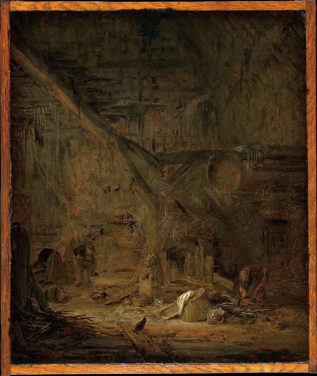 Interior de un granero de Adriaen van Ostade
