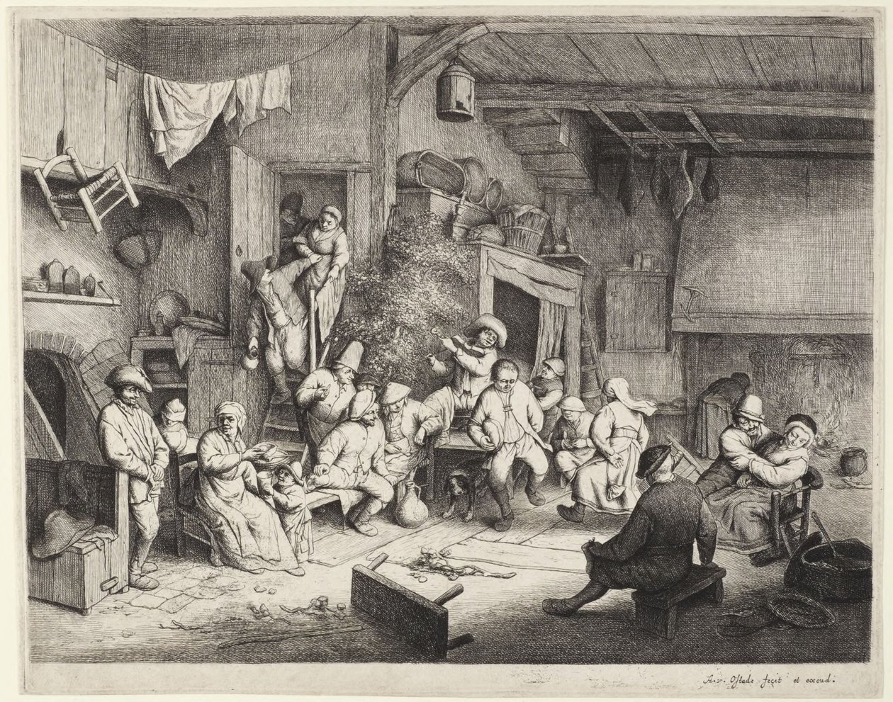 Interior de una taberna holandesa de Adriaen van Ostade