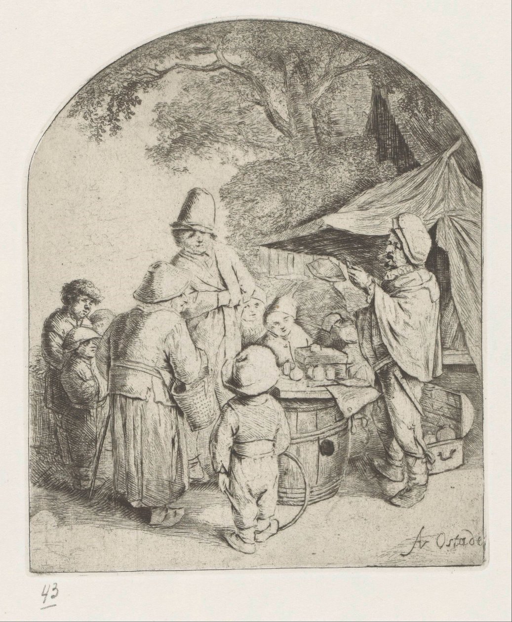 Quack vende sus productos de Adriaen van Ostade