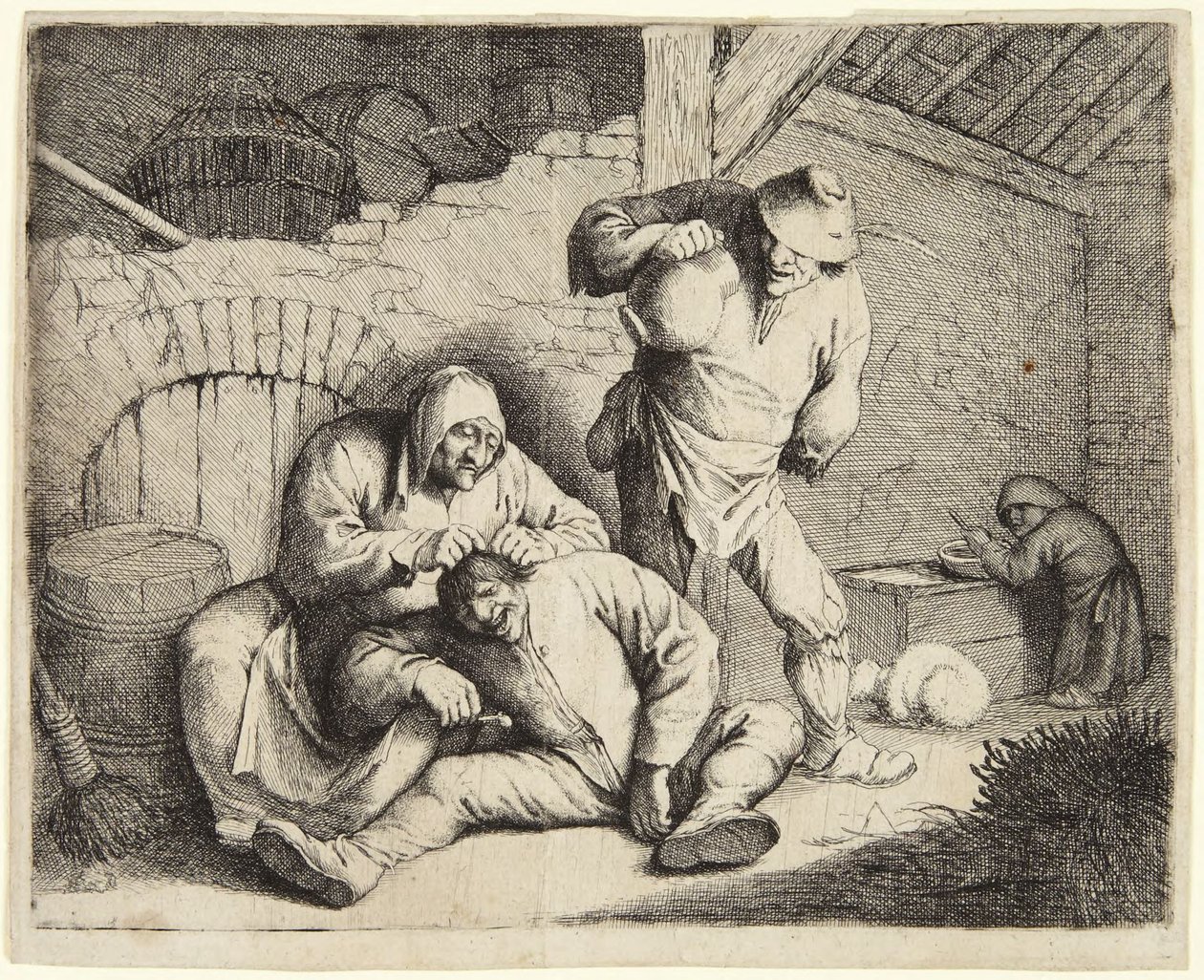 La mujer que atrapa pulgas de Adriaen van Ostade
