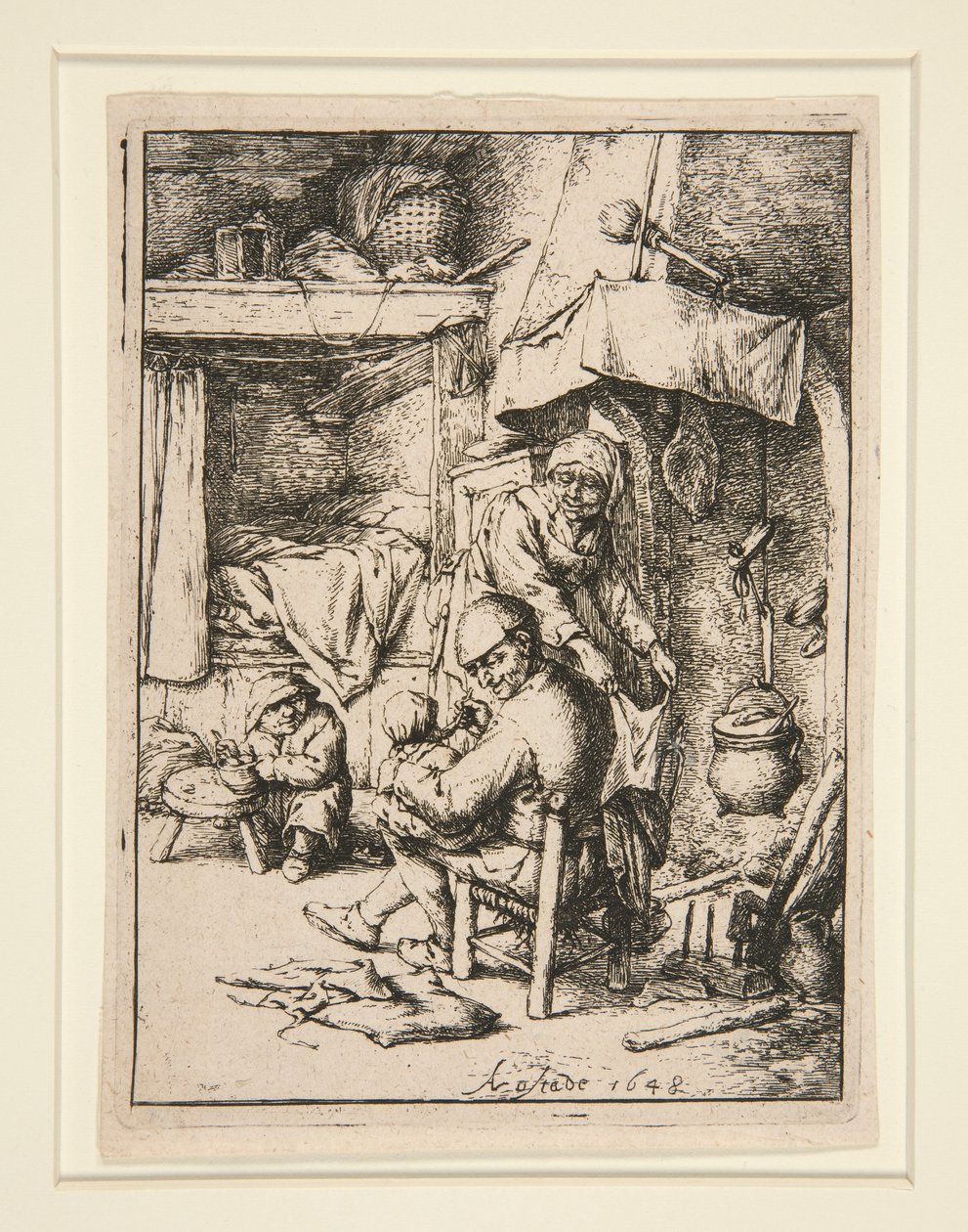 Le p?re de famille (Padre de familia) de Adriaen van Ostade