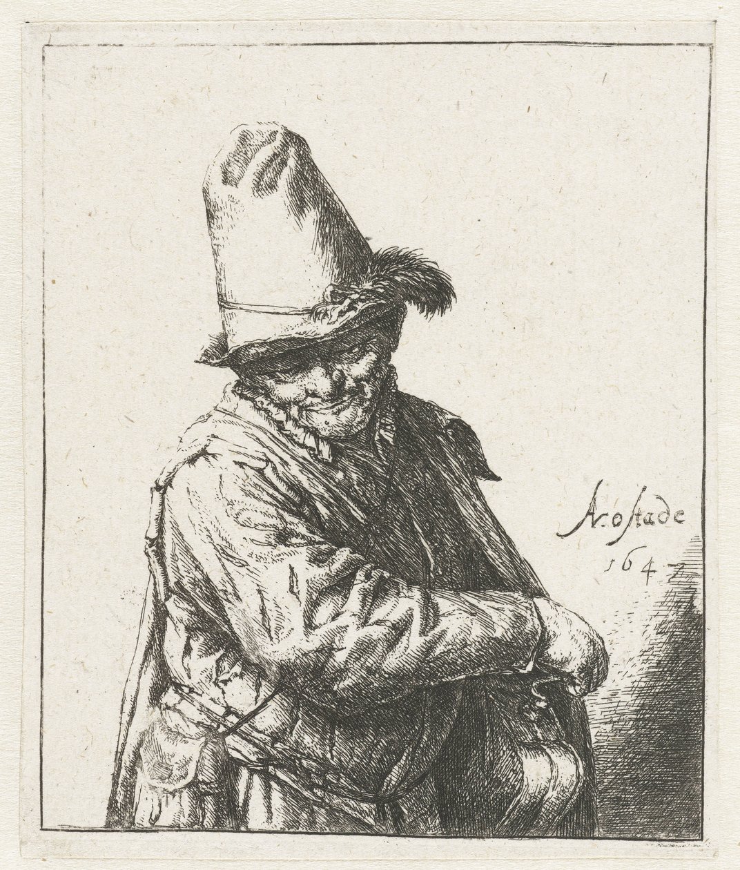 volteador de cabrestante el hombre lira de Adriaen van Ostade