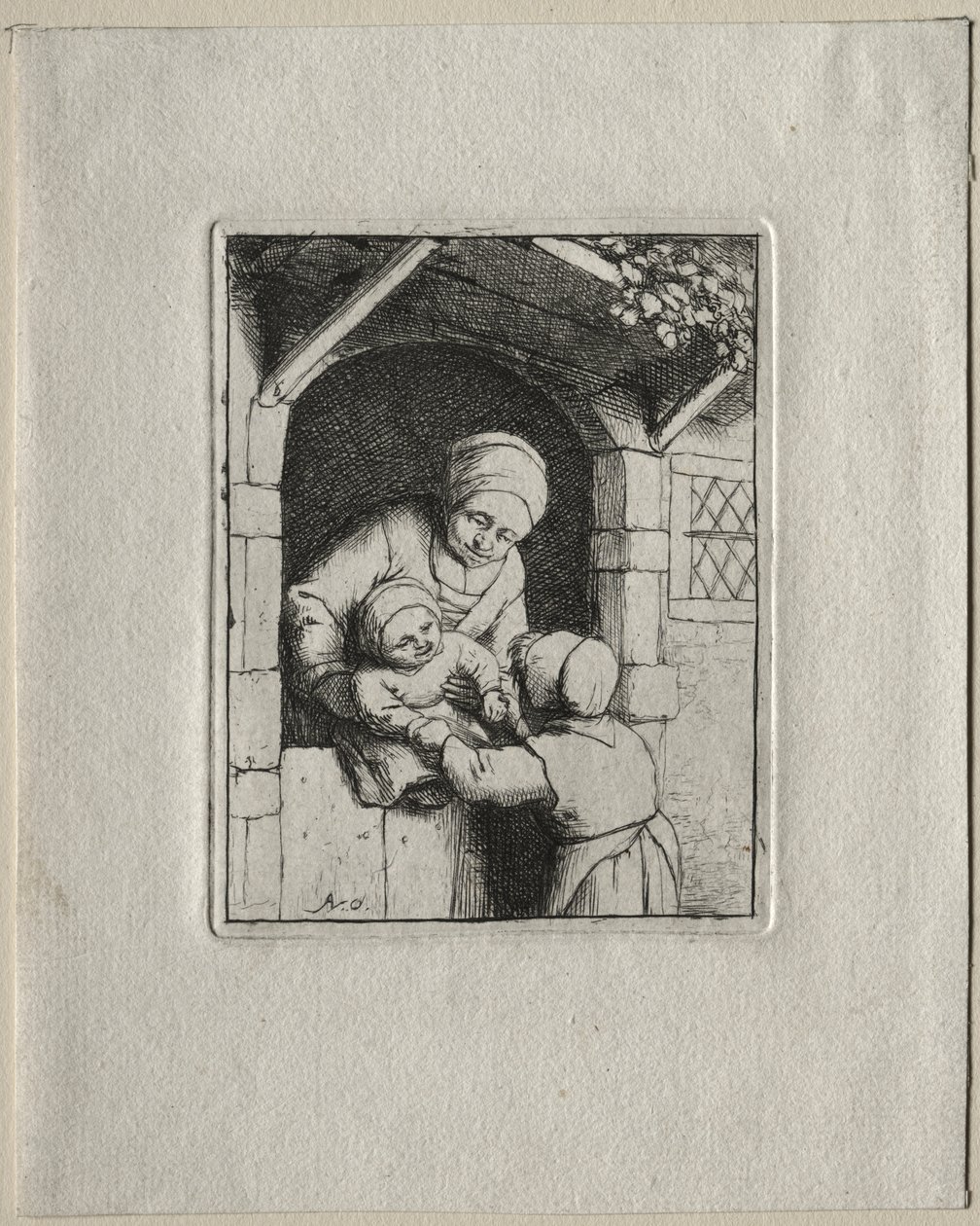 Madre y Dos Niños de Adriaen van Ostade