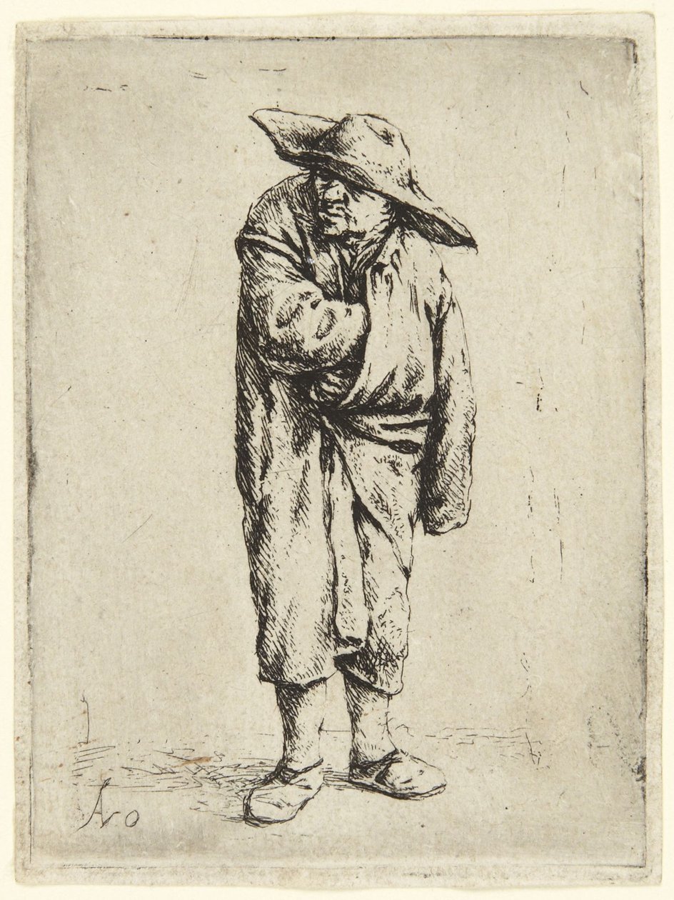 Campesino con sombrero de Adriaen van Ostade