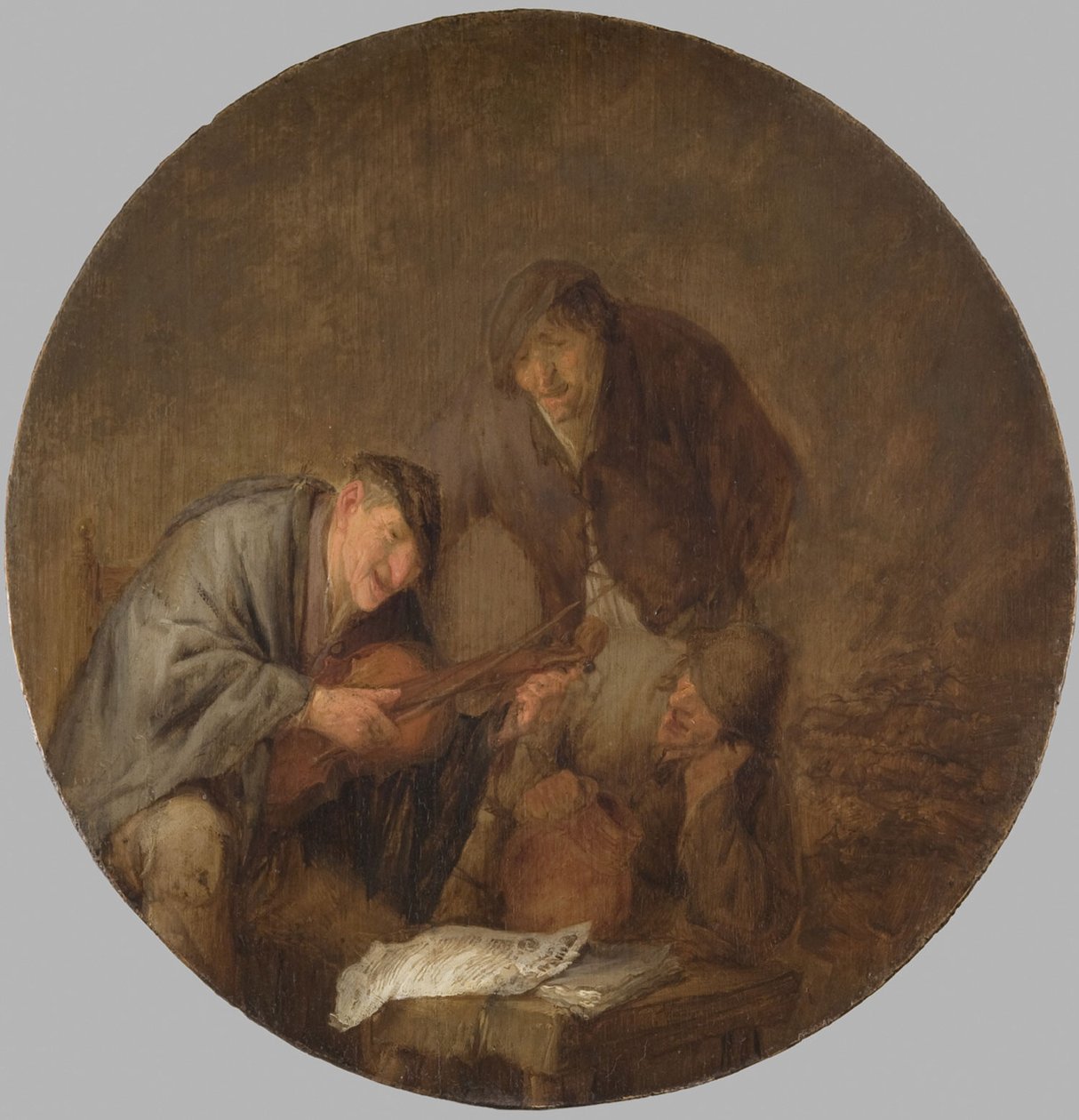 Campesinos felices de Adriaen van Ostade