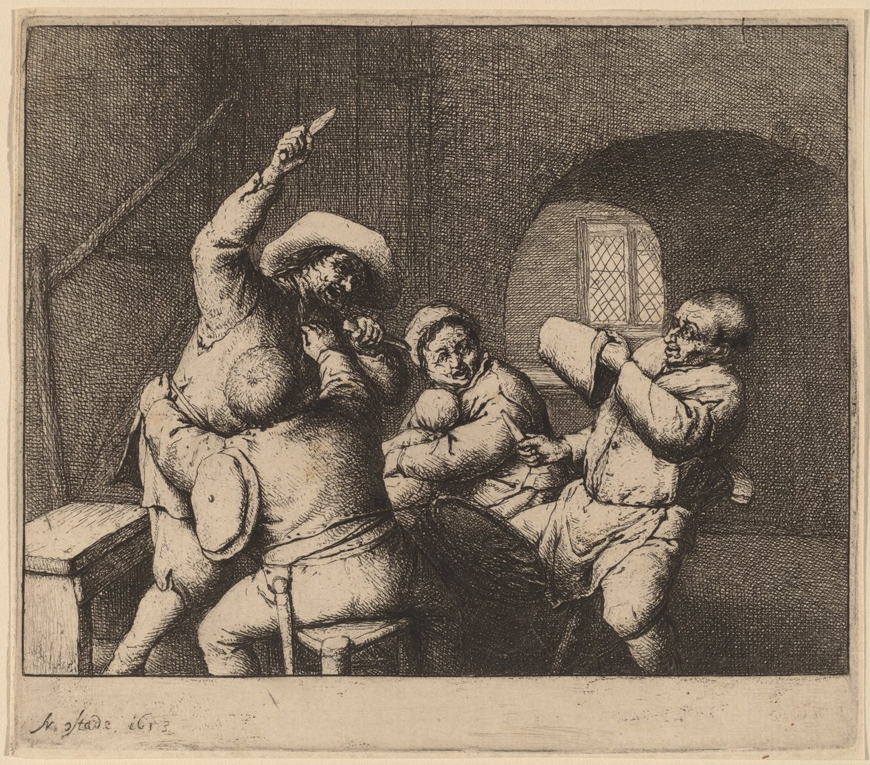 Disputa de campesinos de Adriaen van Ostade