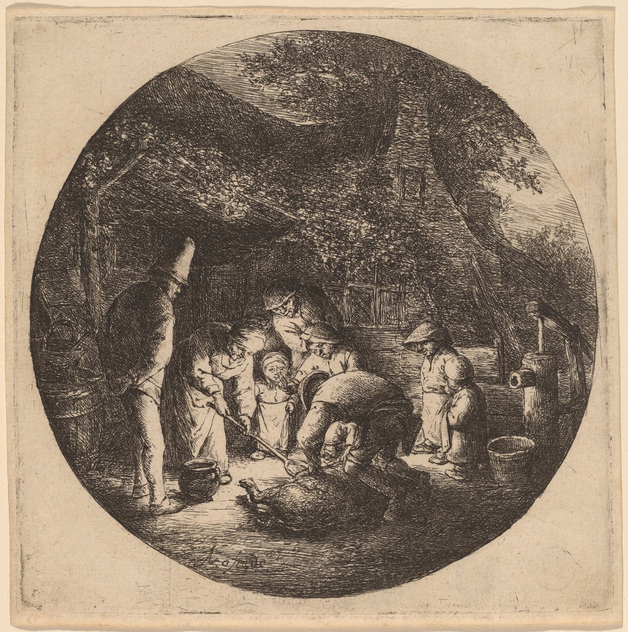Matadores de cerdos de Adriaen van Ostade