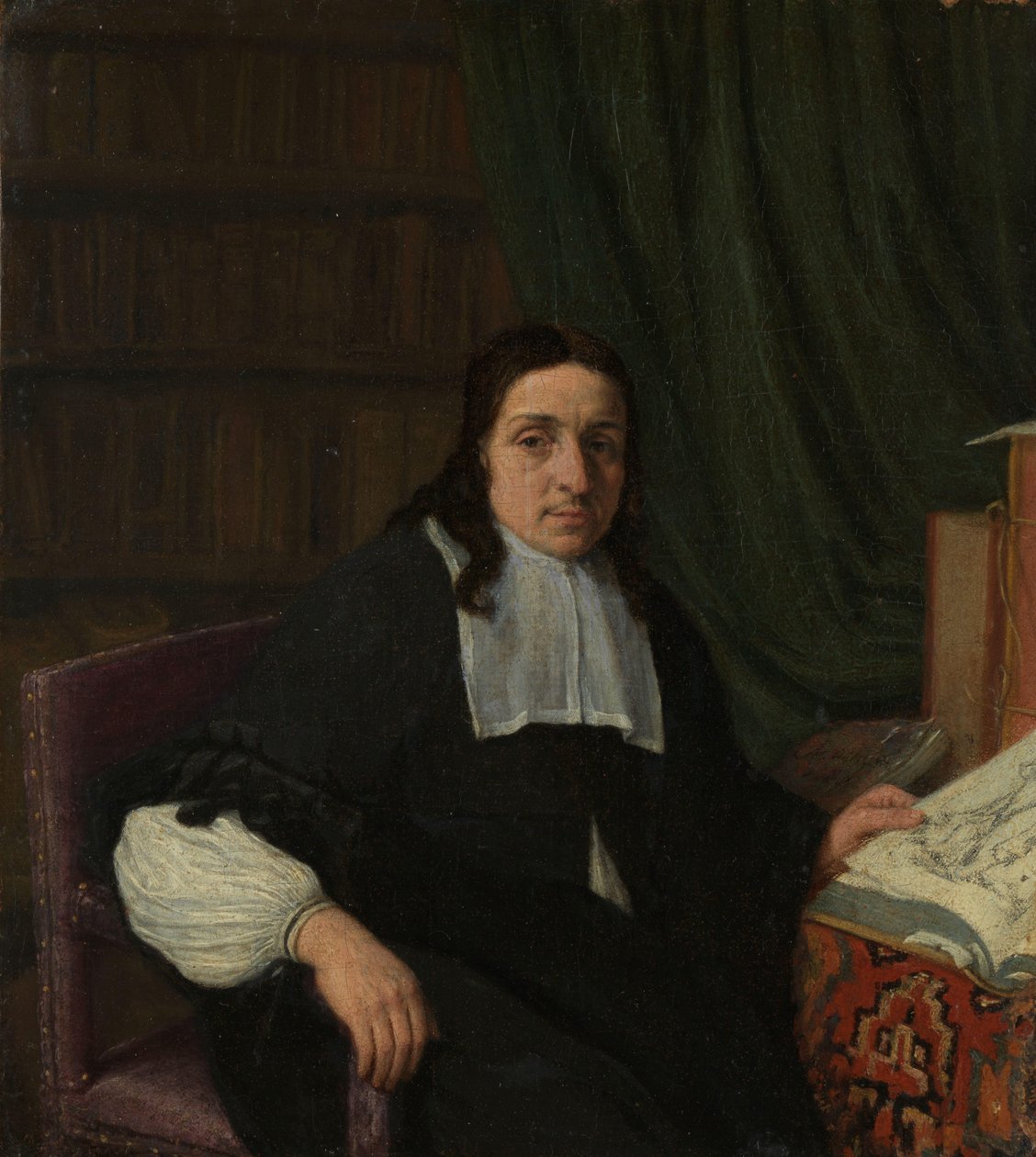 Retrato de un coleccionista, posiblemente Constantijn Sennepart (1625-1703) de Adriaen van Ostade
