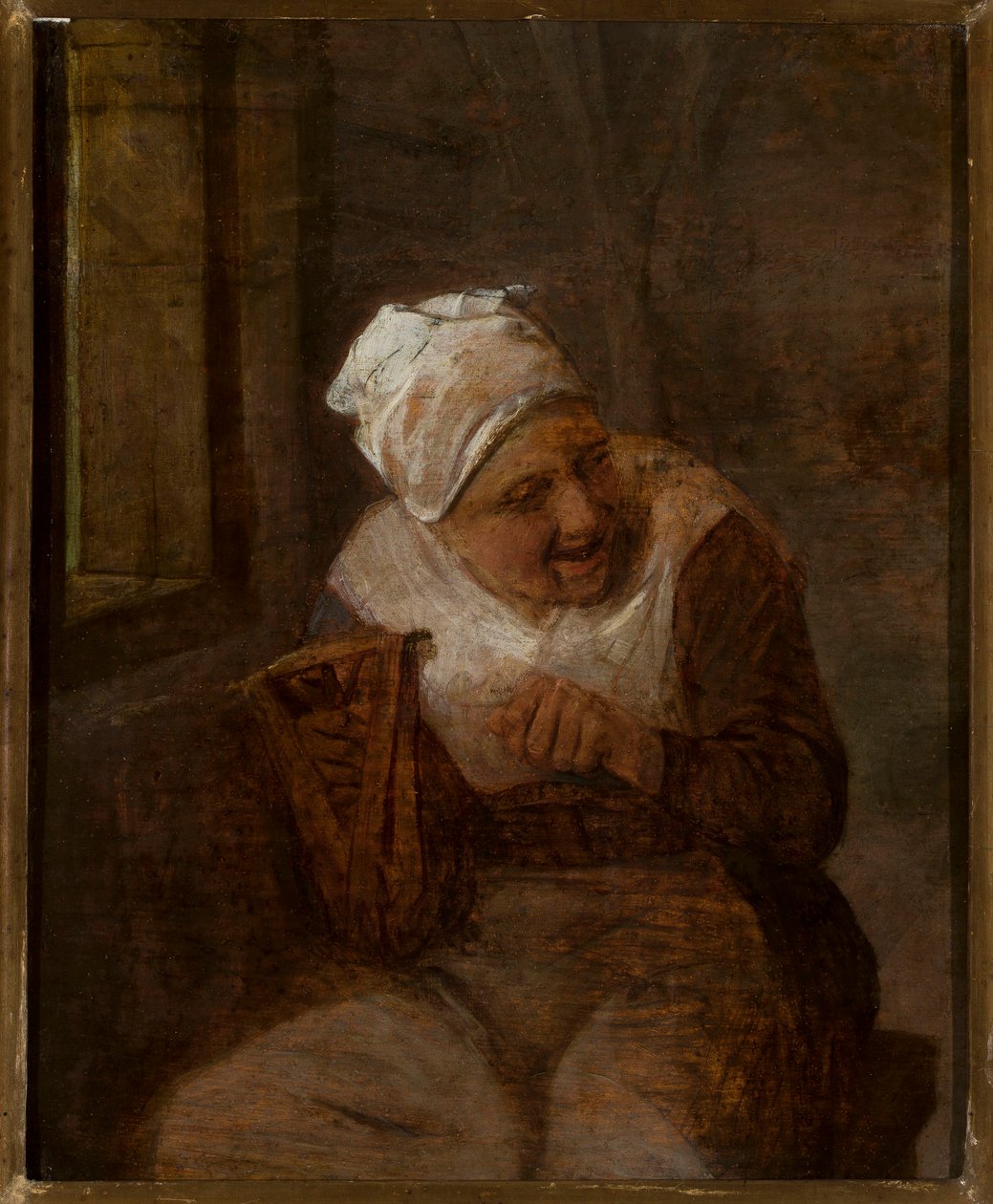 Mujer hilando junto a la ventana de Adriaen van Ostade