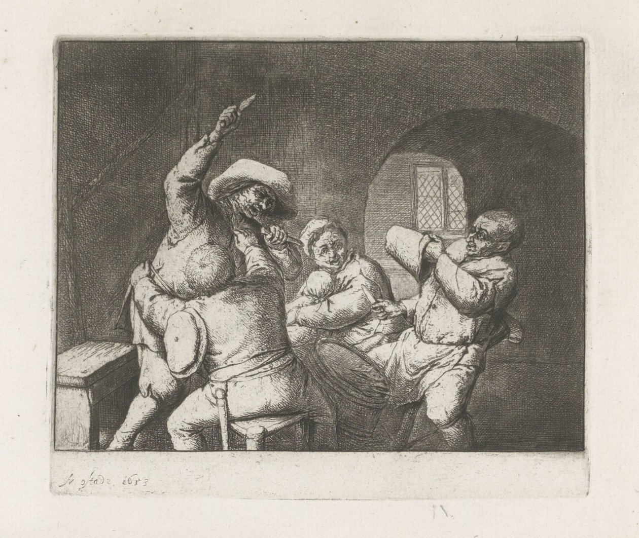 Argumentando a los jugadores de cartas de Adriaen van Ostade