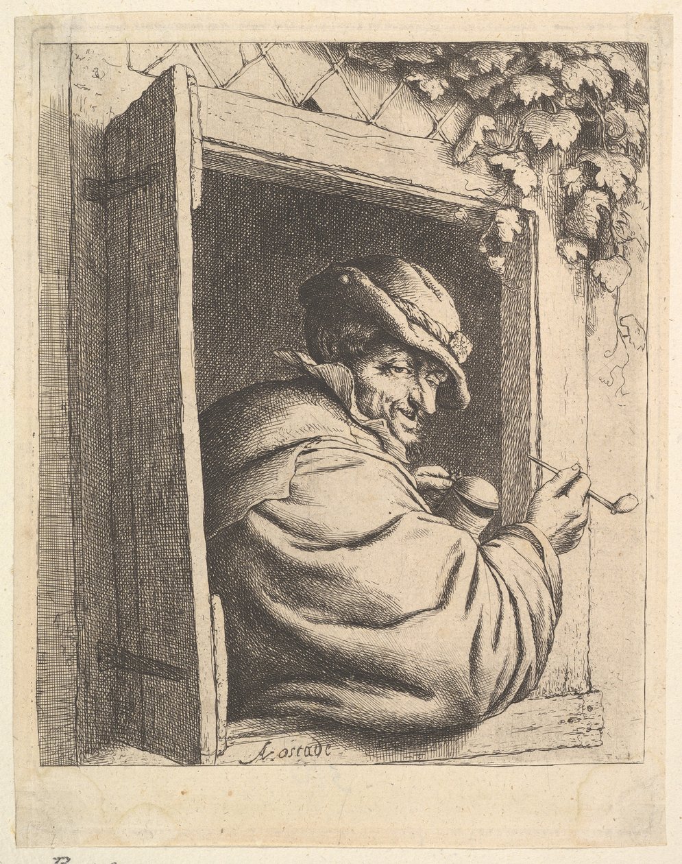 Fumador junto a la ventana de Adriaen van Ostade