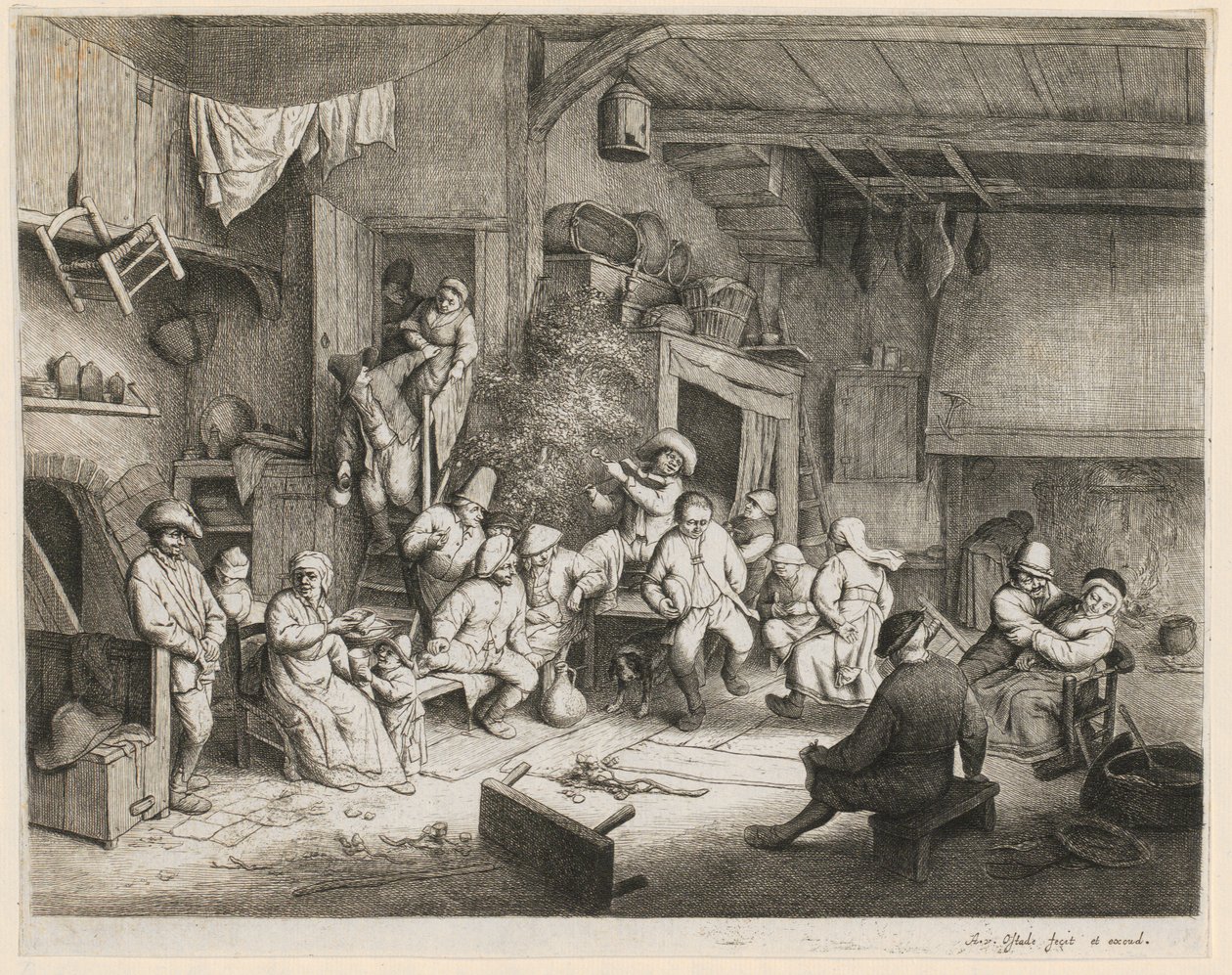 Baile en la taberna de Adriaen van Ostade