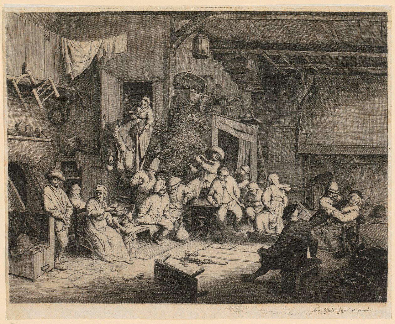 Baile en la taberna de Adriaen van Ostade