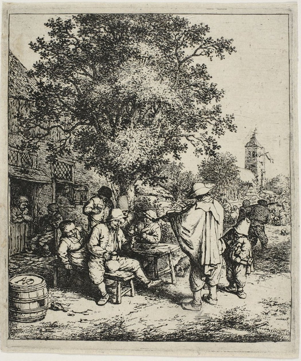 El violinista y el chico de la zanfona de Adriaen van Ostade