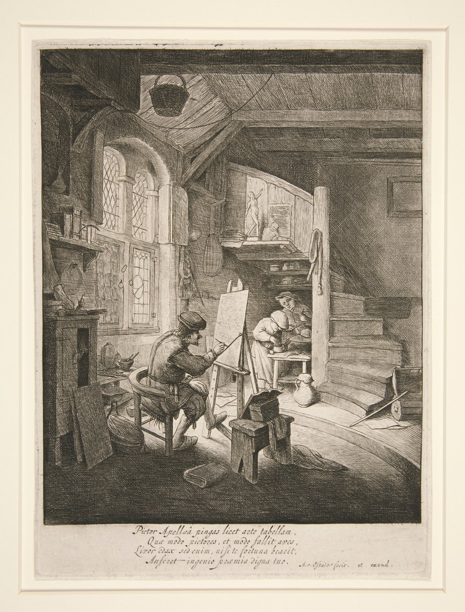 La pintora en su estudio de Adriaen van Ostade