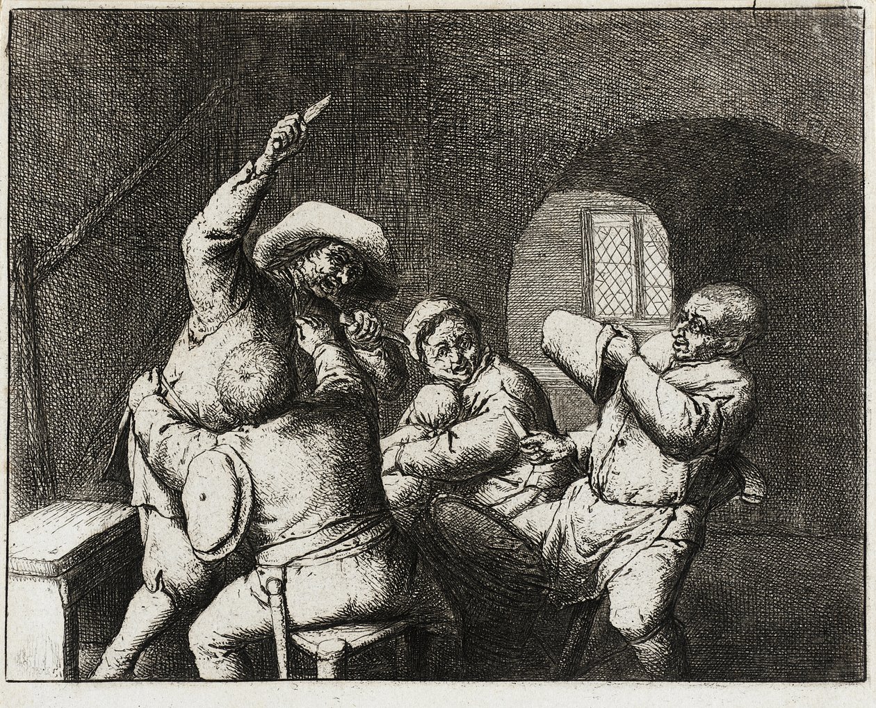 La riña de los campesinos de Adriaen van Ostade