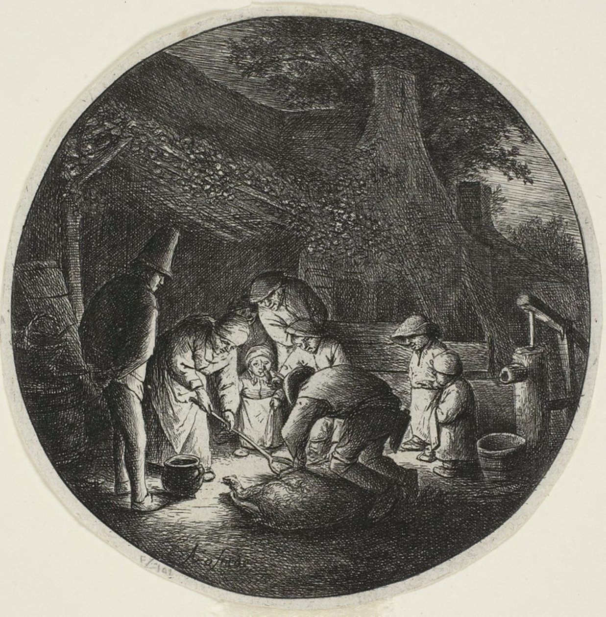 Los matadores de cerdos de Adriaen van Ostade