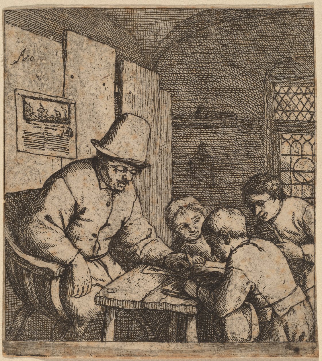 El maestro de escuela de Adriaen van Ostade