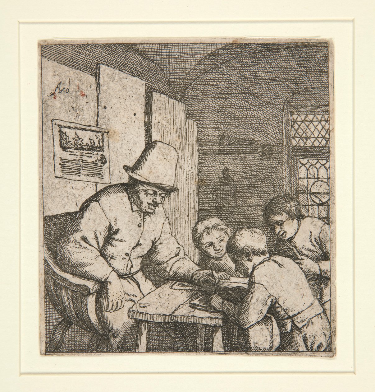 el maestro de escuela de Adriaen van Ostade