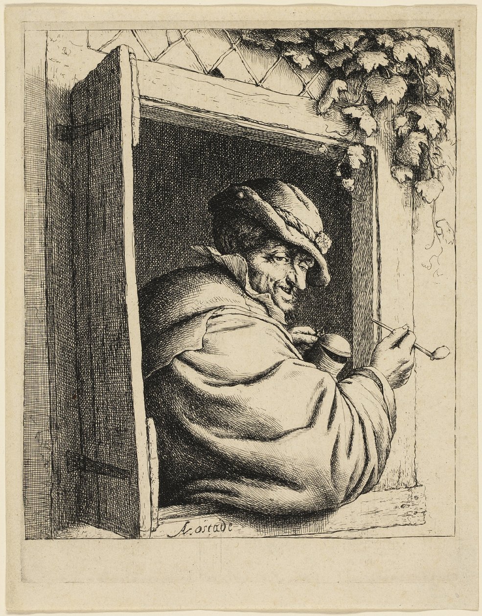 El Fumador en la Ventana de Adriaen van Ostade
