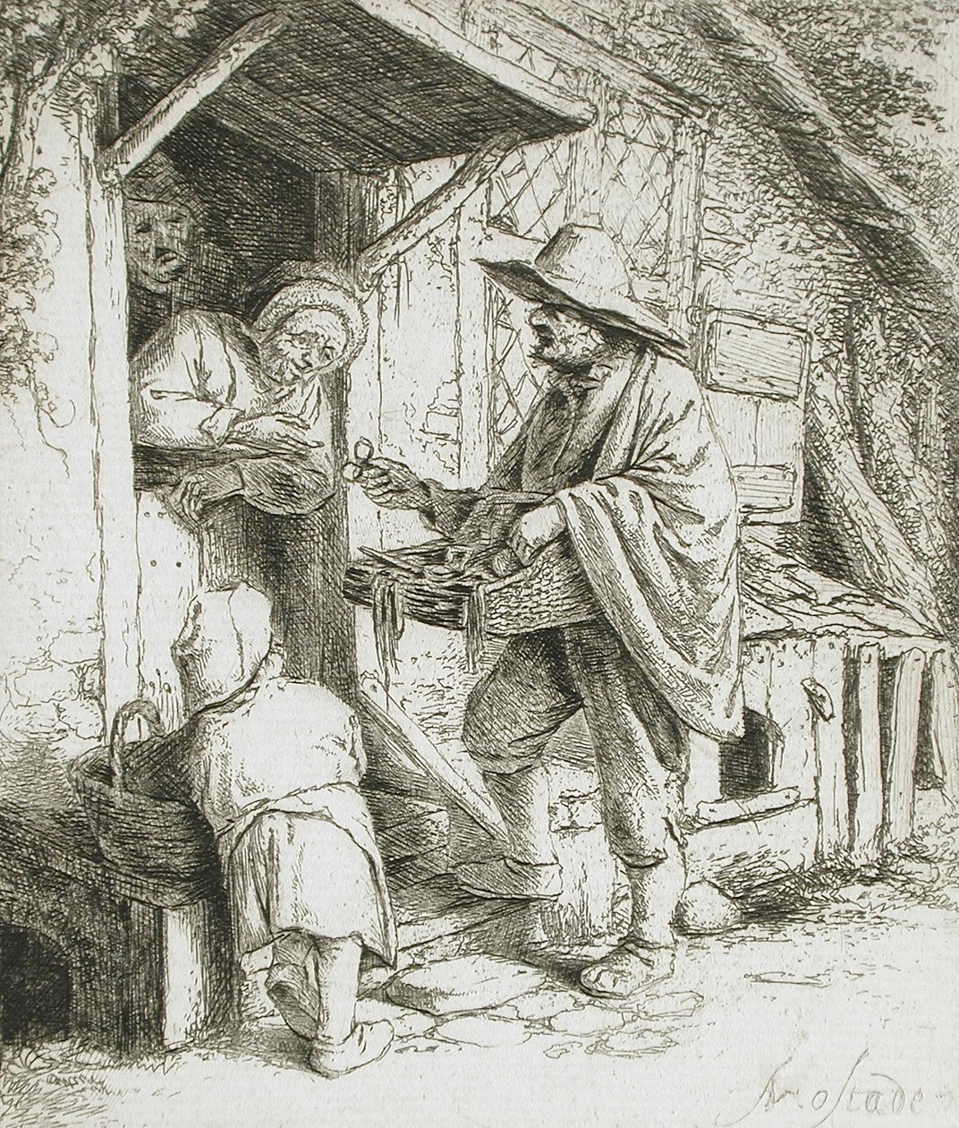 El vendedor de gafas de Adriaen van Ostade