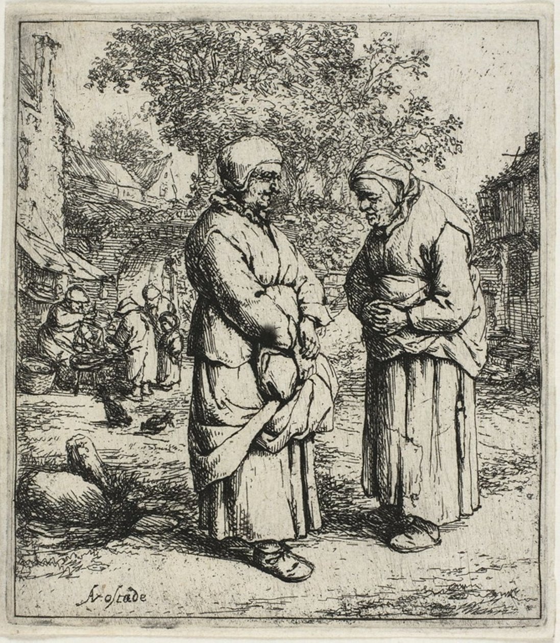 Las Dos Chismosas de Adriaen van Ostade
