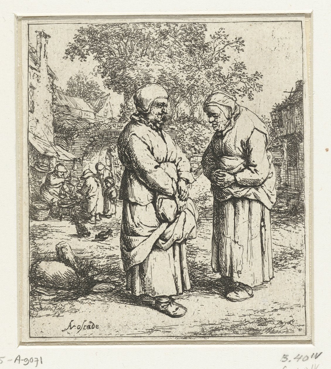 Dos ancianas en conversación de Adriaen van Ostade