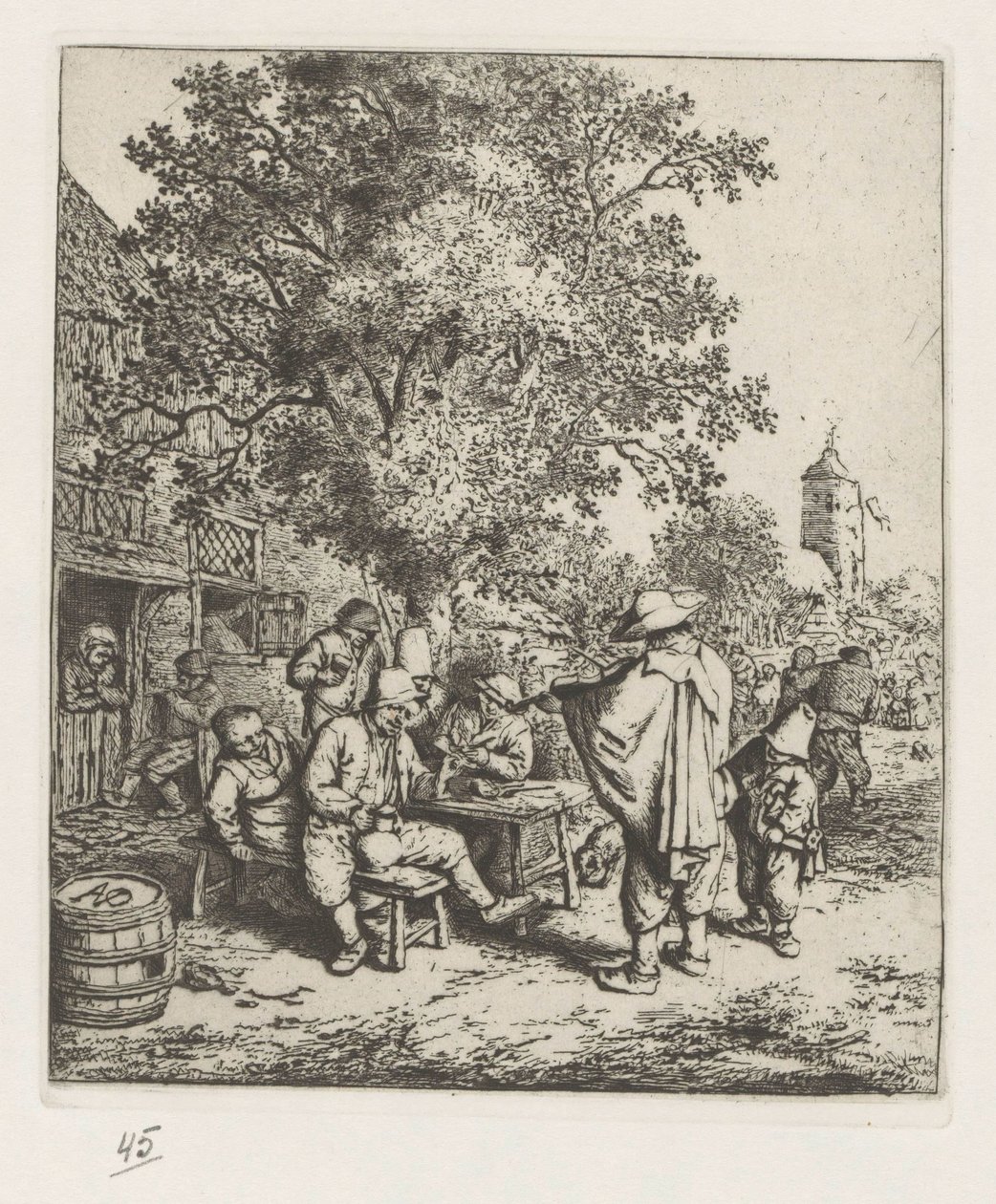 Violinista y joven lira de Adriaen van Ostade