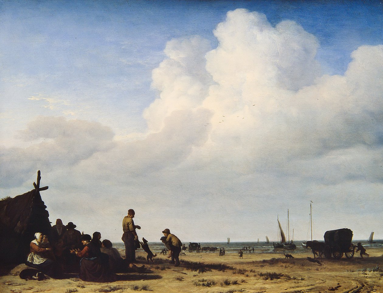 Vista a la playa de Adriaen van de Velde