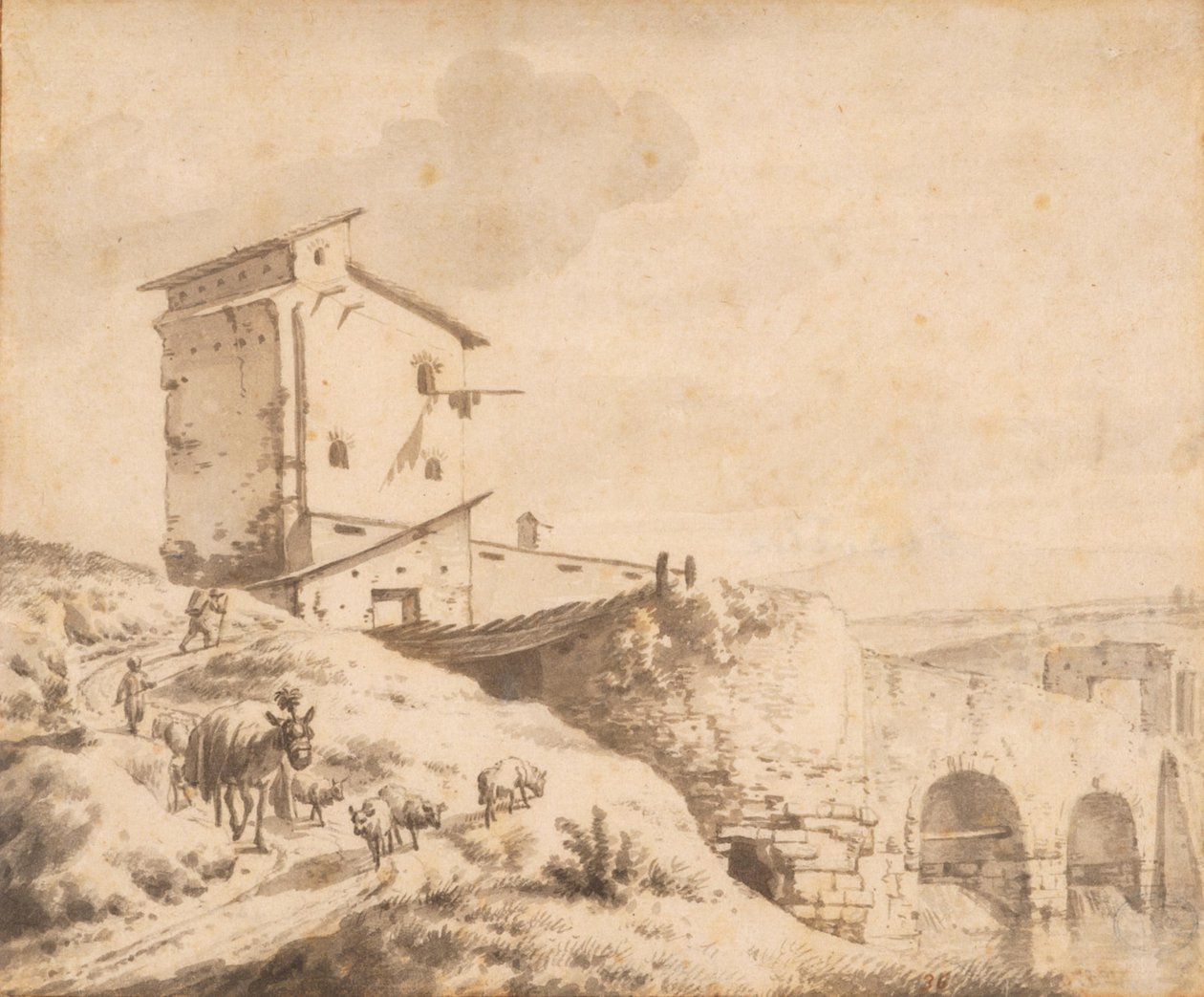 Paisaje italiano de Adriaen van de Velde