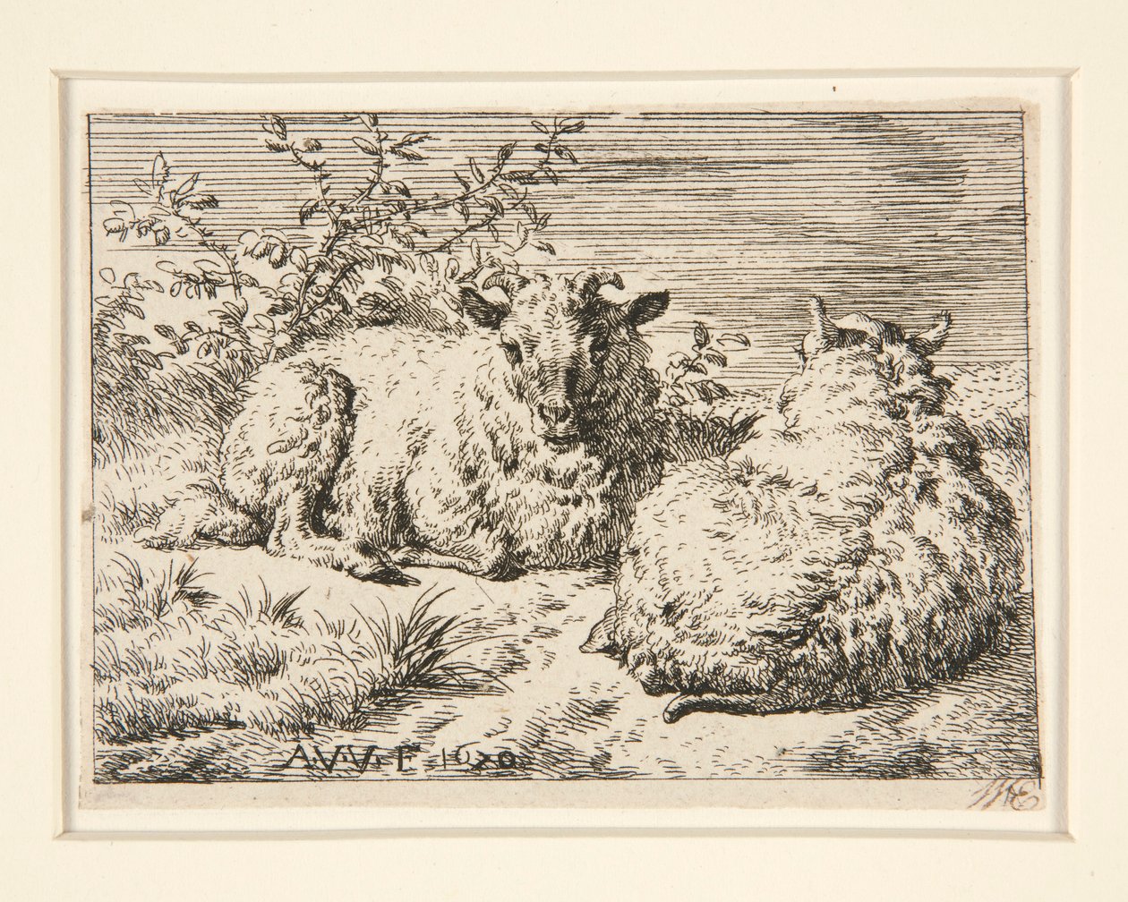 las dos ovejas de Adriaen van de Velde