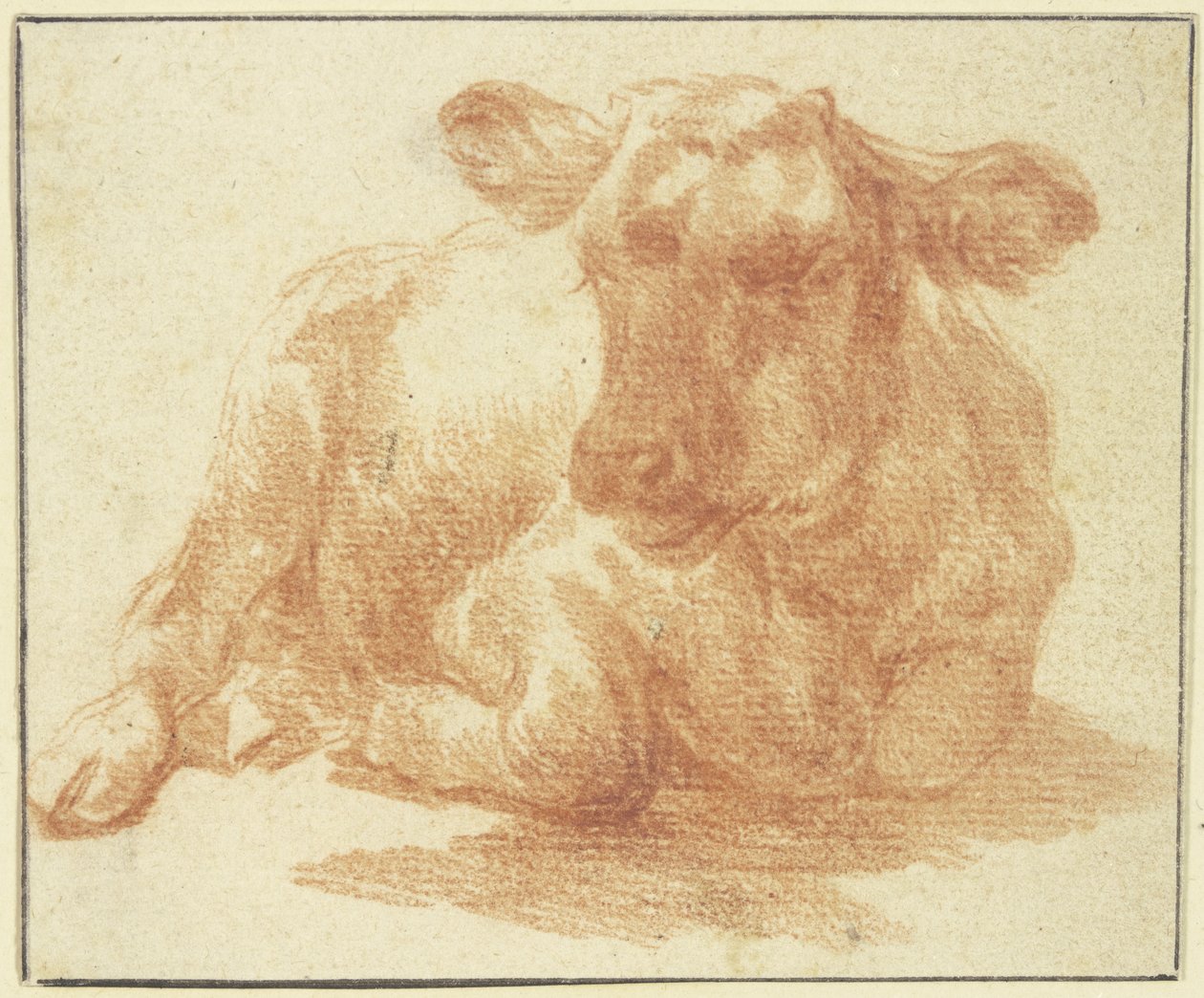 Liegendes Vieh nach rechts de Adriaen van de Velde
