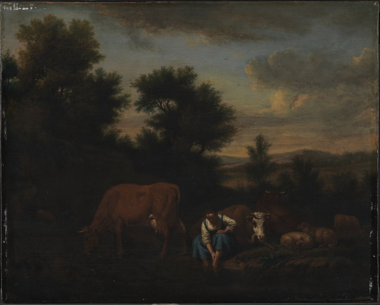 Pastora con ganado de Adriaen van de Velde