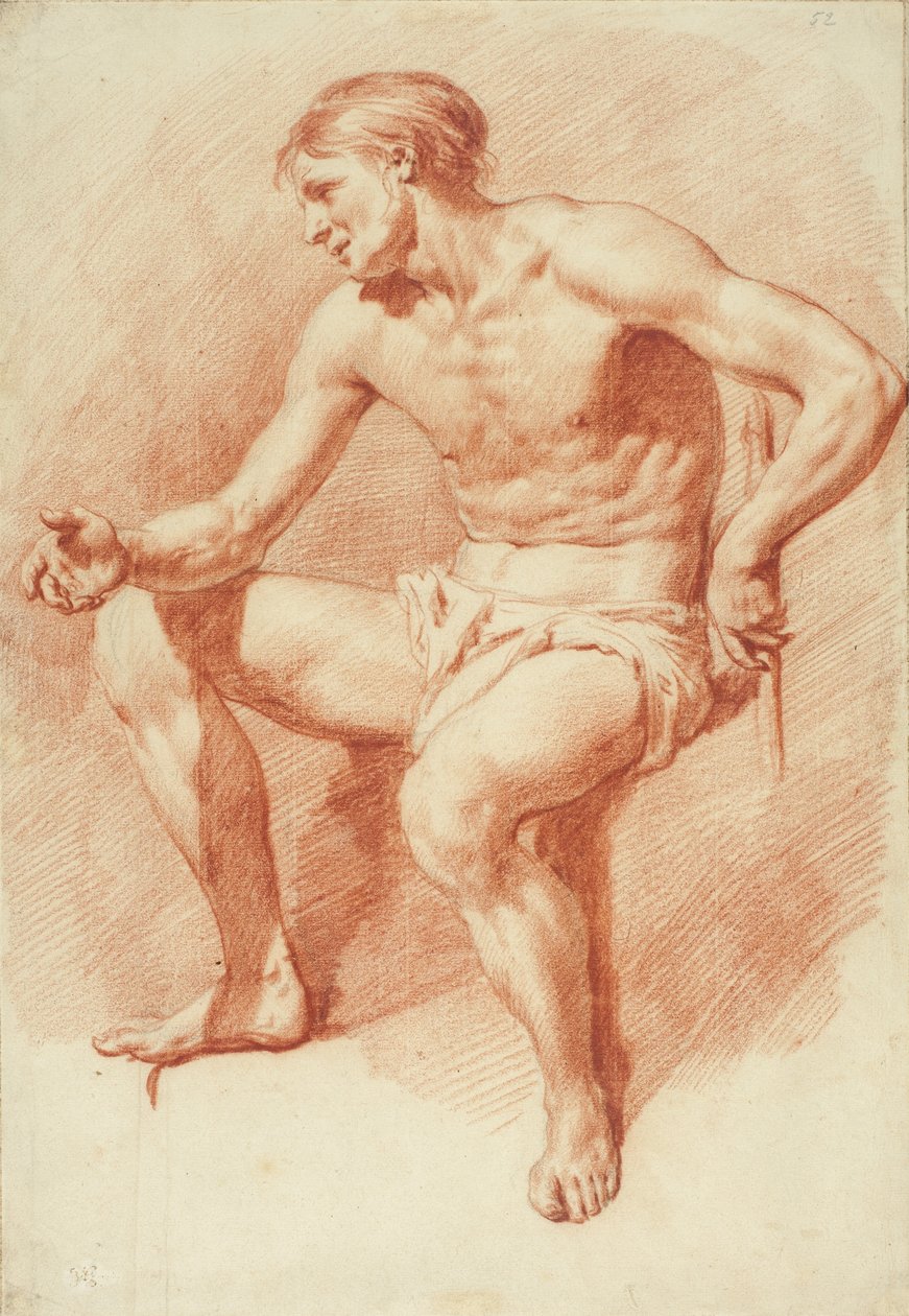 Estudio de un desnudo masculino de Adriaen van de Velde