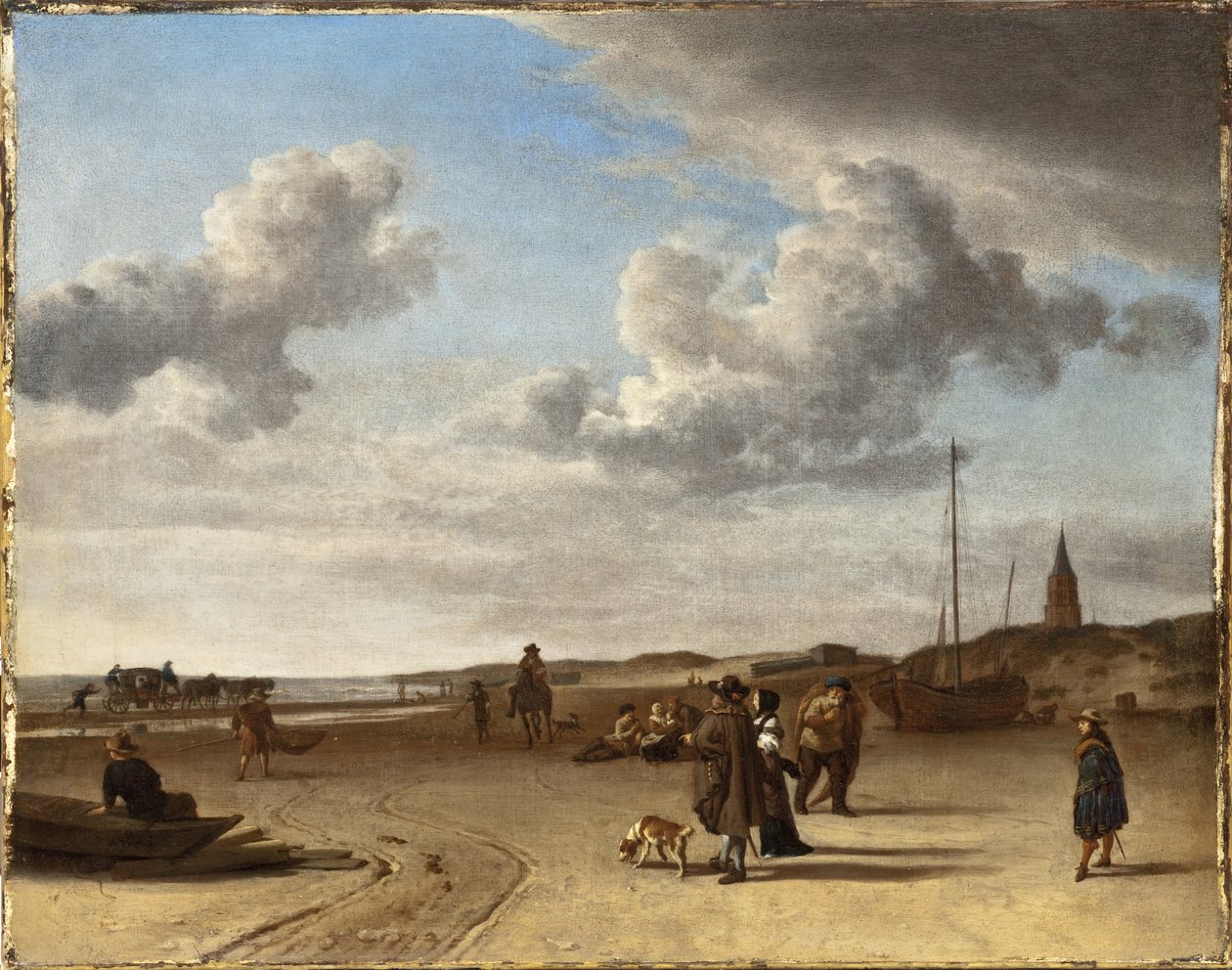 La playa de Scheveningen de Adriaen van de Velde